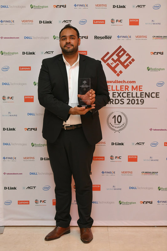 AlJammaz Distribution has been Selected and Awarded as the Cloud Distributor of the year 2019 in the Middle East at the Reseller ME Excellence Awards, Jumierah Emirates Towers Hotel - Dubai